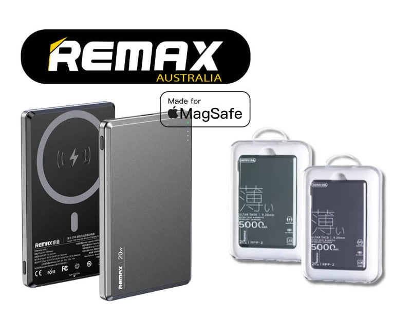 Refurbished REMAX Vocard Series 20W MagSafe Magnetic Wireless Charging Power Bank [RPP-2] [5000 mAh] By OzMobiles Australia