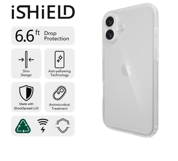 iShield Crystal Palace Clear Case for iPhone 16 