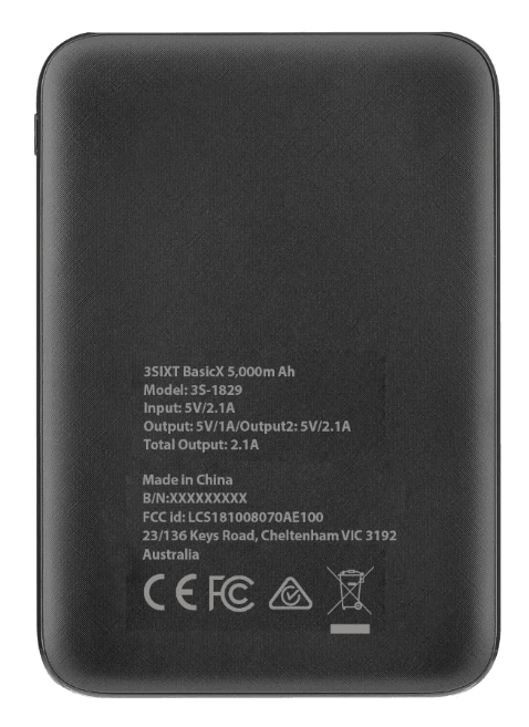 Refurbished 3sixT 3sixT Power Bank 5,000 mAH (Small Size) By OzMobiles Australia