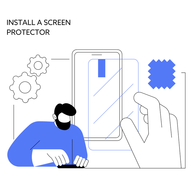 Install a glass screen protector on my iPad (Includes the screen protector)
