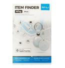 MiLi MiTag Tracker With Case Key Ring For Apple (3 in One Pack) [White]