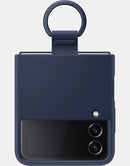 Samsung Galaxy Z Flip4 Silicone Cover With Ring Navy
