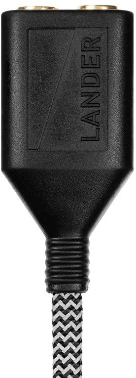 Refurbished Lander Lander - Neve Auxiliary Splitter Cable 6-Inch (Black) By OzMobiles Australia