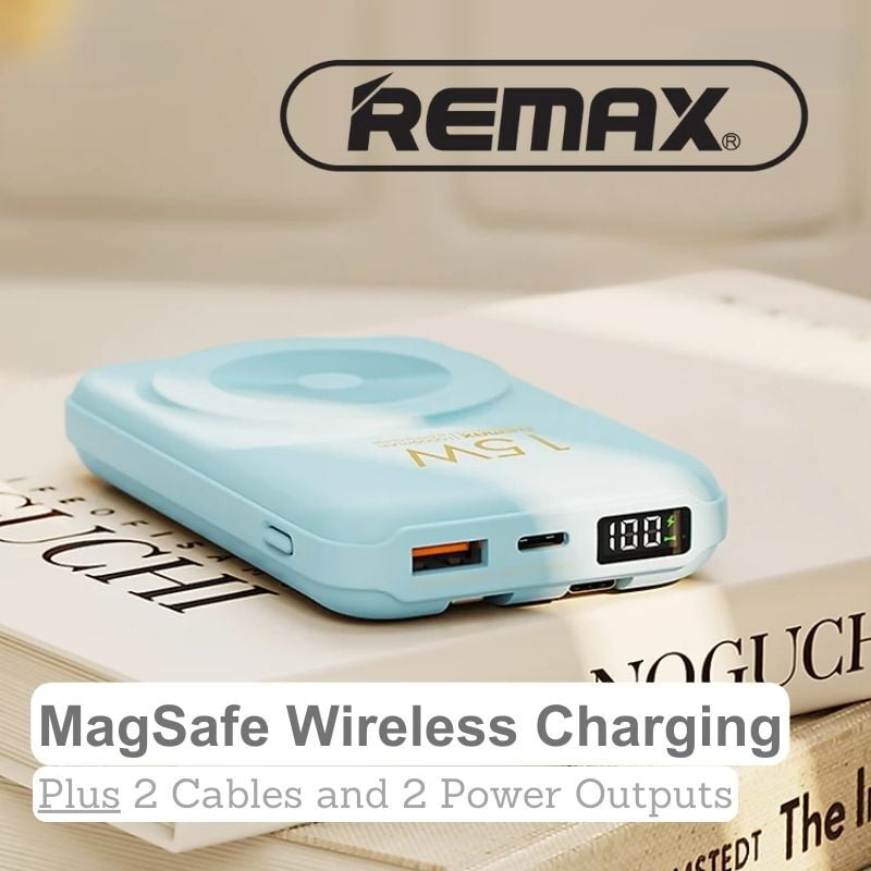 Remax Lefon MagSafe Wireless Charger Power Bank 10,000 mAh 2 Ports